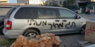 نابلس: مستوطنو "حفات جلعاد" يحرقون سيارتين ويخطون شعارات عنصرية