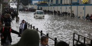 غرق الشوارع والطرق يثير استياء الغزيين